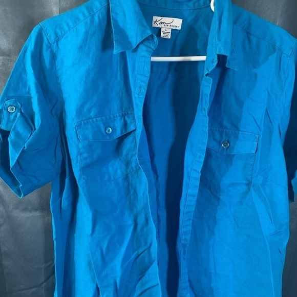 𝅺KIM Rogers blue blouse - Picture 1 of 2